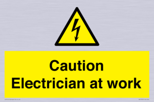 Caution Electrician at work